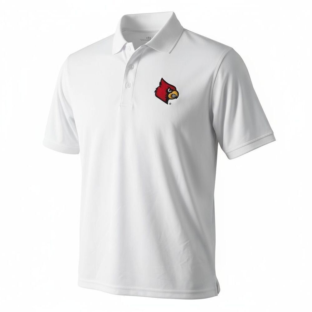 Vansport New Louisville Cardinals NCAA‎ Football Basketball Polo Shirt Small D25